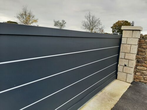Portail coulissant avec insert aluminium - Landéhen 20211118152232